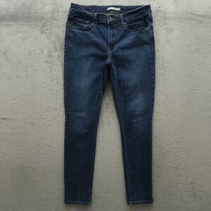 Levi's 711 Jeans Women's Size 30 Blue Mid-Rise Skinny Denim 27" Inseam Stretch